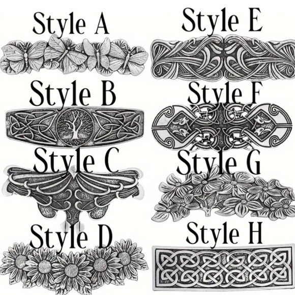 NWT Celtic Flowers and Knots Antiqued Silver Tone Barrettes! $8 each or 2/$13! - Picture 2 of 4
